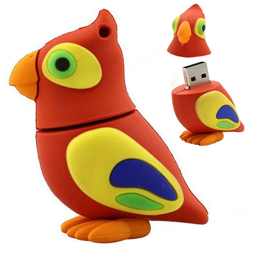 PENDRIVE USB SZYBKI FLASH DRIVE ULTRA PAMIĘĆ ZAWIESZKA PREZENT PAPUGA 16GB