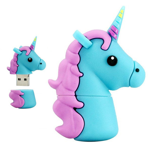 PENDRIVE USB SZYBKI FLASH DRIVE ULTRA PAMIĘĆ ZAWIESZKA PEN JEDNOROŻEC 64GB