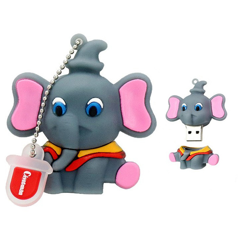 PENDRIVE USB SZYBKI FLASH DRIVE ULTRA PAMIĘĆ ZAWIESZKA PREZENT SŁONIK 8GB