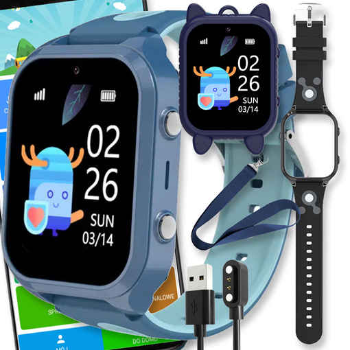 SMARTWATCH DLA DZIECI ZEGAREK DZIECIĘCY GPS 4G LOKALIZATOR NA KARTĘ SIM GRY LT56