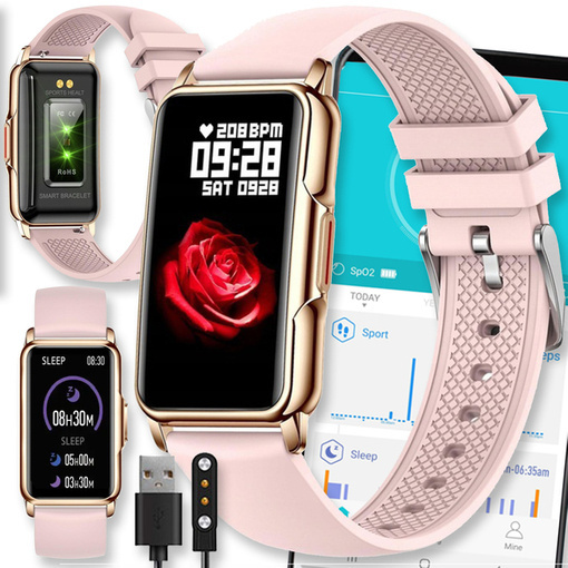 SMARTWATCH SMARTBAND ZEGAREK PASEK PULS SEN CIŚNIENIE SATURACJA PRO WATCH H80