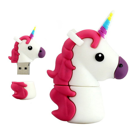 PENDRIVE USB SZYBKI FLASH DRIVE ULTRA PAMIĘĆ ZAWIESZKA PEN JEDNOROŻEC 64GB