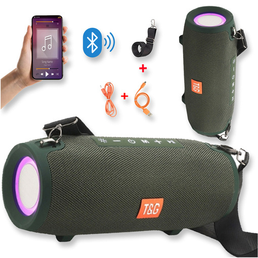 GŁOŚNIK BLUETOOTH PRZENOŚNY BEZPRZEWODOWY MOBILNY USB BOOMBOX RADIO LED MP3 TG322