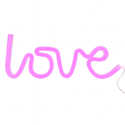 NEON LED NA ŚCIANĘ LAMPA USB NOCNA LOVE RÓŻOWY DEKORACJA DO POKOJU OZDOBA