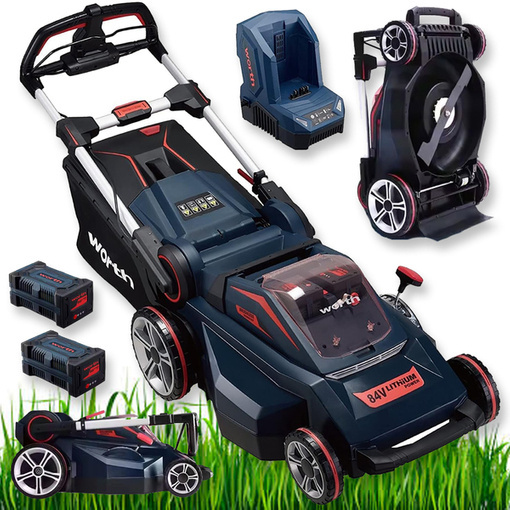 KOSIARKA AKUMULATOROWA DO TRAWY 84V NA BATERIE ELEKTRYCZNA ŁADOWARKA MOCNA