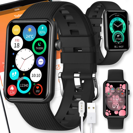 SMARTWATCH ZEGAREK SMARTBAND MENU POLSKIE DAMSKI ROZMOWY MĘSKI SMART WATCH HT5Pro
