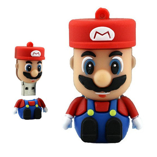 PENDRIVE USB SZYBKI FLASH DRIVE ULTRA PAMIĘĆ ZAWIESZKA PREZENT MARIO 16GB