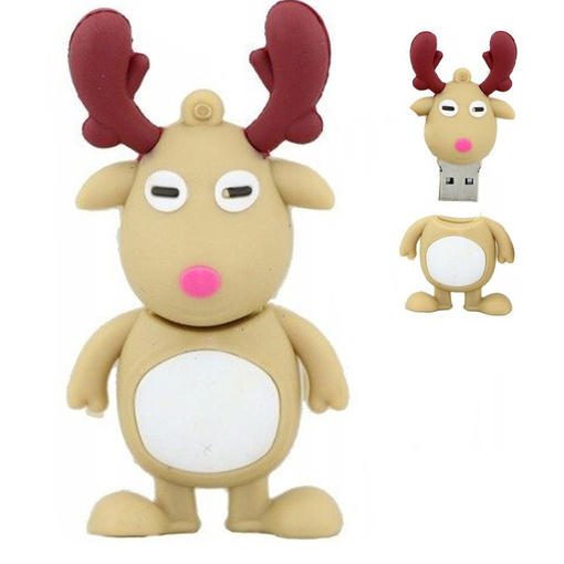 PENDRIVE USB SZYBKI FLASH DRIVE ULTRA PAMIĘĆ ZAWIESZKA PREZENT RENIFER 16GB