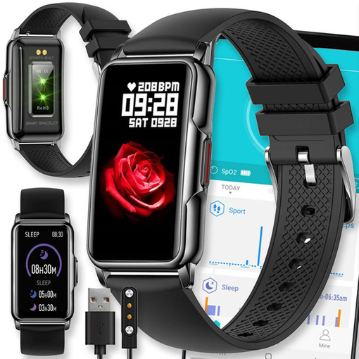 SMARTWATCH SMARTBAND ZEGAREK PASEK PULS SEN CIŚNIENIE SATURACJA PRO WATCH H80