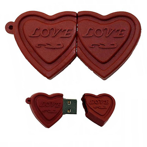 PENDRIVE USB SZYBKI FLASH DRIVE ULTRA PAMIĘĆ ZAWIESZKA CZEKOLADA SERCE 64GB