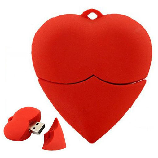 PENDRIVE USB SZYBKI FLASH DRIVE ULTRA PAMIĘĆ ZAWIESZKA PREZENT SERCE 32GB