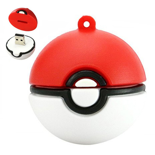 PENDRIVE USB SZYBKI FLASH DRIVE ULTRA PAMIĘĆ ZAWIESZKA PEN POKEBALL 64GB