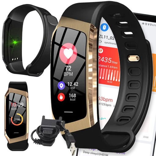SMARTBAND SMARTWATCH ZEGAREK WODOODPORNY PASEK PULS PRO WATCH SPORT KROKI E18