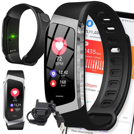 SMARTBAND SMARTWATCH ZEGAREK WODOODPORNY PASEK PULS PRO WATCH SPORT KROKI E18