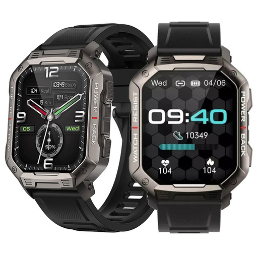 SMARTWATCH TĘTNO CIŚNIENIE PULSOKSYMETR SEN TREKKING WODOODPORNY SPORT CZARNY NX3