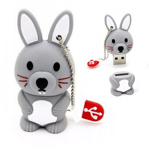 PENDRIVE USB SZYBKI FLASH DRIVE ULTRA PAMIĘĆ ZAWIESZKA PREZENT KRÓLIK 64GB