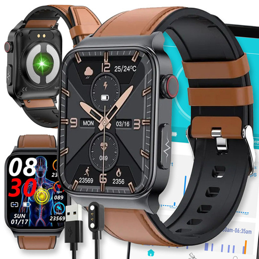 SMARTWATCH ZEGAREK MENU WODOODPORNY PULS SPORT E500