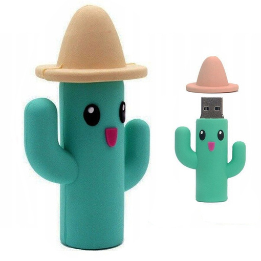 PENDRIVE USB SZYBKI FLASH DRIVE ULTRA PAMIĘĆ ZAWIESZKA PREZENT KAKTUS 16GB